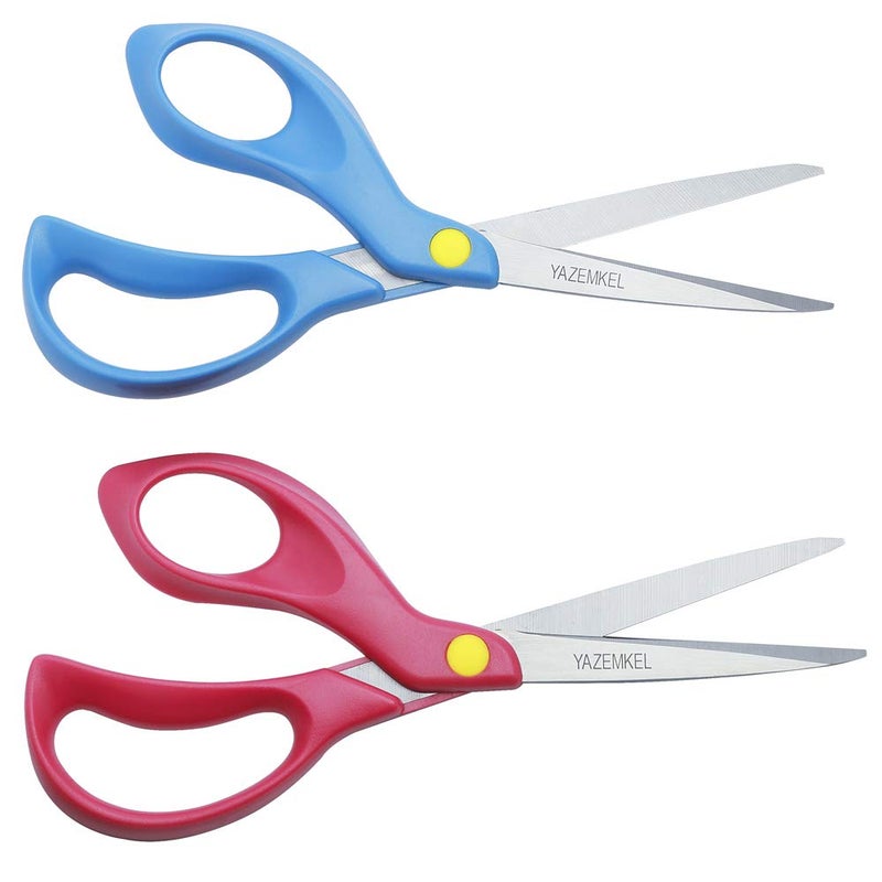 YAZEMKEL Left-Hand Scissors Stainless Steel 3-Pack, 8 inch - Image 2
